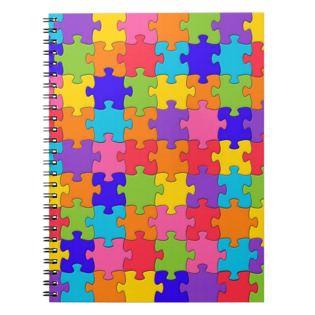 Colourful Jigsaw Puzzle Notebook (Front)