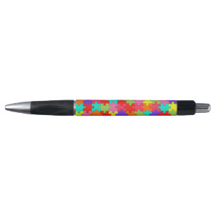 Colourful Jigsaw Puzzle Pattern Pen