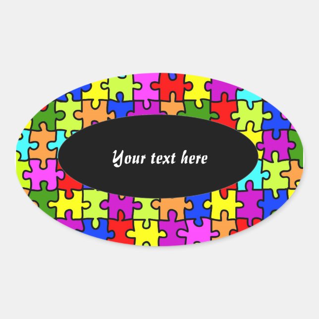 'Colourful jigsaw puzzle' stickers (Front)