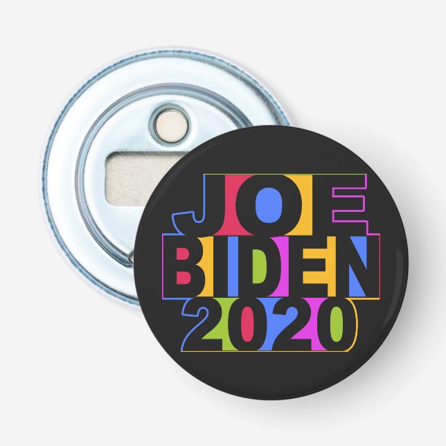 Colourful JOE BIDEN 2020 bottle opener magnet (Front)