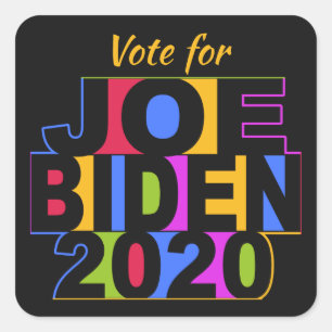 Colourful JOE BIDEN 2020 custom stickers