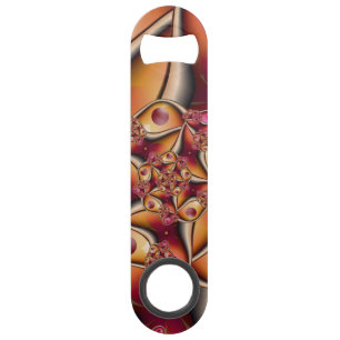 Colourful Joy Abstract Red Orange Fantasy Fractal Bar Key