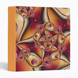 Colourful Joy Abstract Red Orange Fantasy Fractal Binder