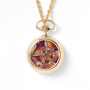 Colourful Joy Abstract Red Orange Fantasy Fractal Watch