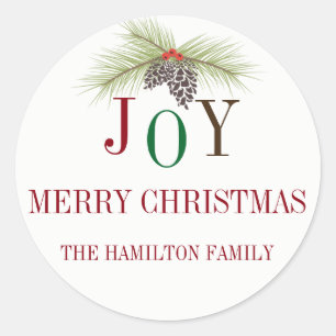 Colourful JOY Personalized Sticker