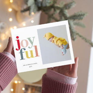 Colourful Joyful And Photo Happy Holidays Postca Postcard