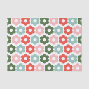Colourful Joyful Christmas Retro Daisy Tissue Pape Paper