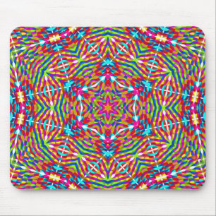 Colourful jumble Mandala Mouse Pad