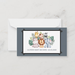 Colourful Jungle Adventure Baby Shower Advice Card