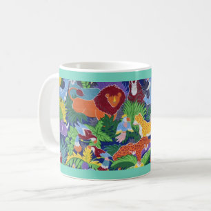 Colourful Jungle Animals Coffee Mug
