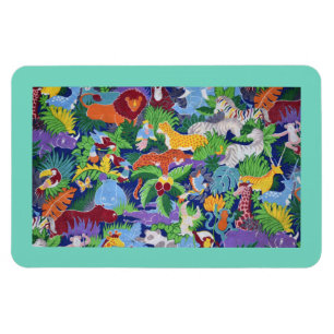 Colourful Jungle Animals Magnet