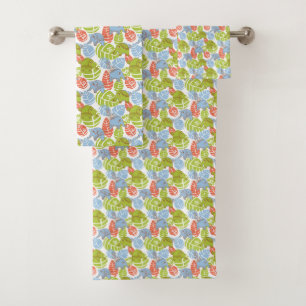Colourful Jungle Elephants Bath Towel Set