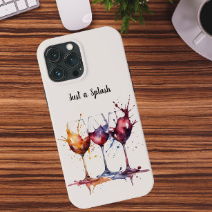 Colourful Just a Splash of Wine Watercolor  iPhone 13 Pro Max Case