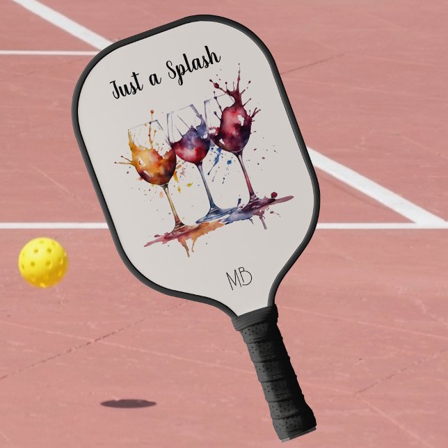 Colourful Just a Splash of Wine Watercolor  Pickleball Paddle (Creator Uploaded)