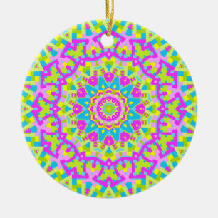 Colourful Kaleidoscope 010 Ceramic Ornament