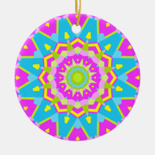 Colourful Kaleidoscope 011 Ceramic Ornament