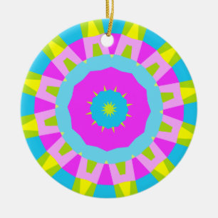 Colourful Kaleidoscope 014 Ceramic Ornament