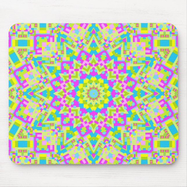 Colourful Kaleidoscope 02 Mouse Pad (Front)