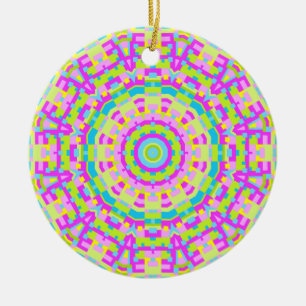 Colourful Kaleidoscope 03 Ceramic Ornament