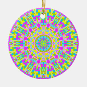 Colourful Kaleidoscope 05 Ceramic Ornament