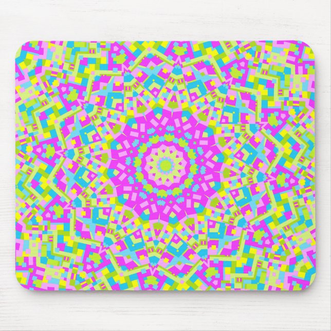 Colourful Kaleidoscope 08 Mouse Pad (Front)
