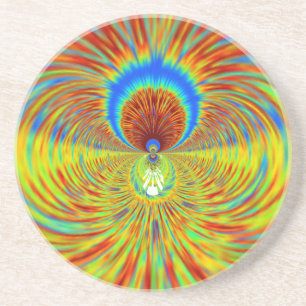 Colourful Kaleidoscope Art Print Coaster
