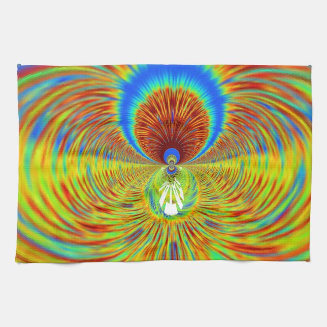 Colourful Kaleidoscope Art Print Kitchen Towel (Horizontal)