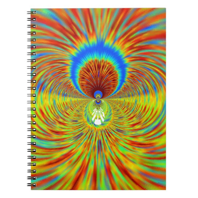 Colourful Kaleidoscope Art Print Notebook (Front)