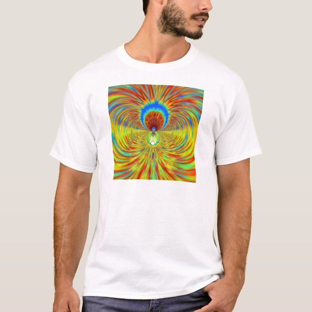 Colourful Kaleidoscope Art Print T-Shirt (Front)