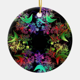Colourful Kaleidoscope Design Fractal Art Gifts Ceramic Ornament
