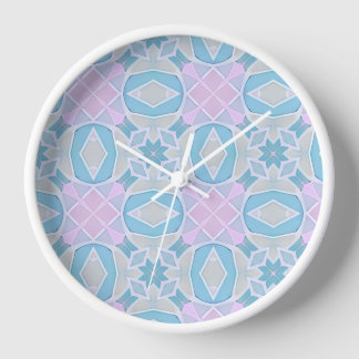 Colourful Kaleidoscope Pattern Clock
