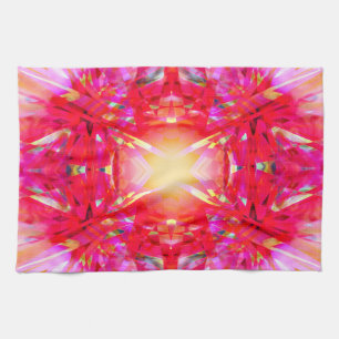 Colourful kaleidoscope pattern kitchen towel