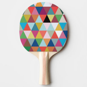 Colourful Kaleidoscope Patterned Ping Pong Paddle