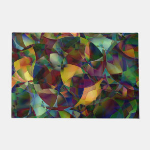 Colourful, Kaleidoscopic Abstract Art Doormat