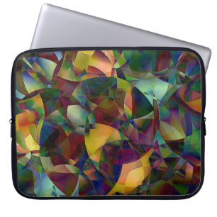 Colourful, Kaleidoscopic Abstract Art Laptop Sleeve