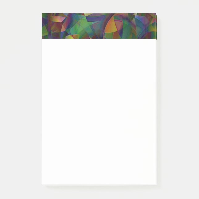 Colourful, Kaleidoscopic Abstract Art Post-it Notes (Front)