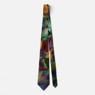 Colourful, Kaleidoscopic Abstract Art Tie
