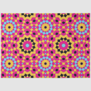 Colourful Kaleidoscopic Mosaic Geometric Pattern Tissue Paper