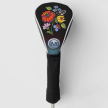Colourful Kalocsa Hungarian Folk Art with Monogram