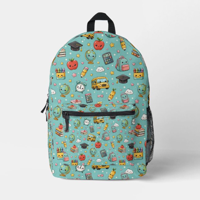 Colourful Kawaii Back to School Backpack (Front)