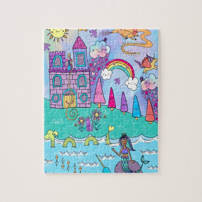 Colourful Kawaii Magical Fantasy Fairytale Puzzle (Vertical)