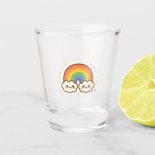 Colourful Kawaii Rainbow Pride Shot Glass