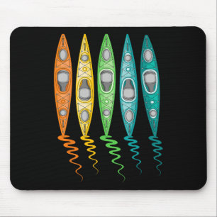 Colourful Kayak Boat Outdoor River Travel Kayaking Mouse Pad
