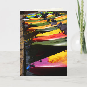 Colourful Kayaks, Blank Inside Card