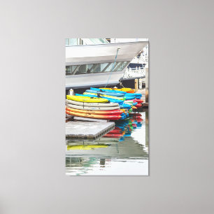 Colourful Kayaks Canvas Print