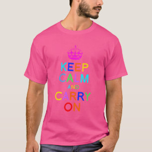 Colourful Keep Calm and Carry On T-Shirt