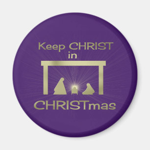 Colourful Keep Christ In Christmas Magnets