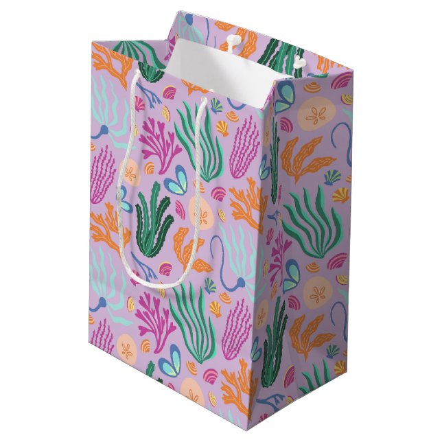 Colourful Kelp and Shells Gift Bag (Back Angled)