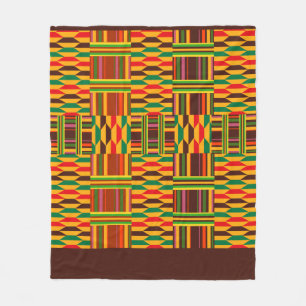 Colourful Kente Fleece Blanket