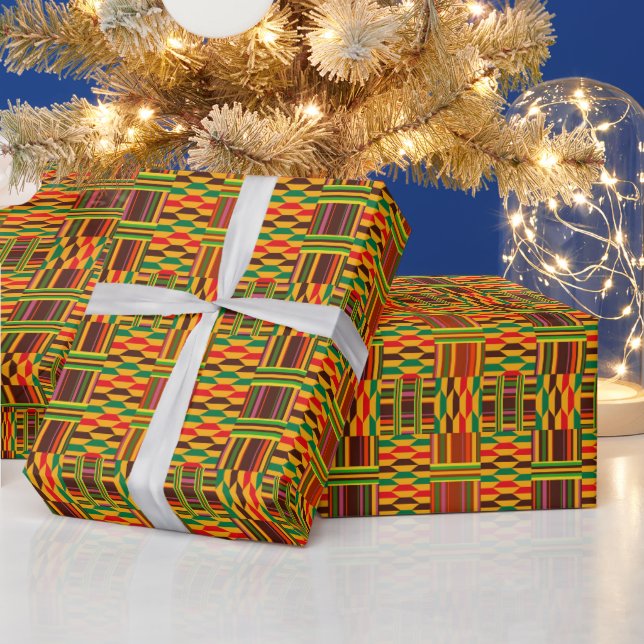 Colourful Kente Wrapping Paper (Holidays)